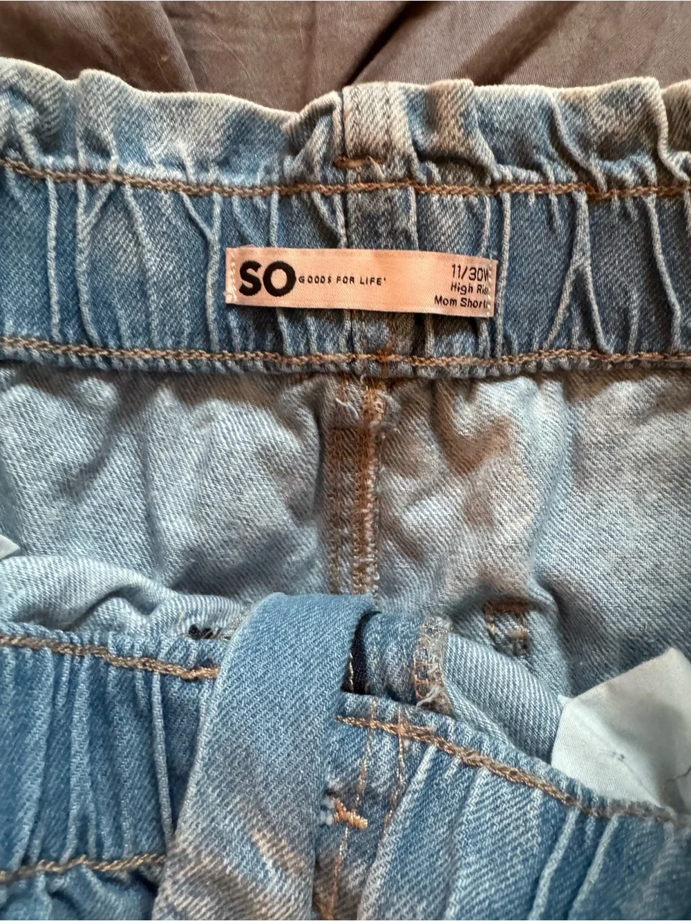 SO Light Wash Distressed Denim Shorts
